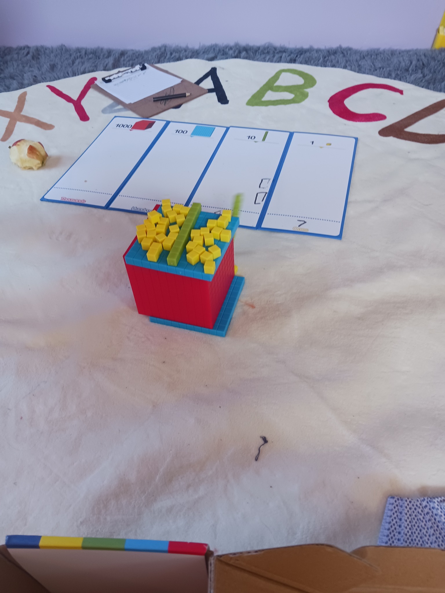 Hands-on place-value blocks for learning math concepts